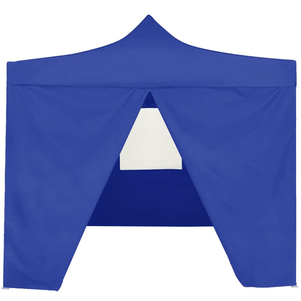 Partytent Met 4 Zijwanden Inklapbaar 2X2 M Staal Blauw