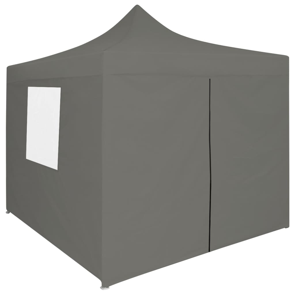 Partytent Met 4 Zijwanden Inklapbaar 2X2 M Staal Antraciet