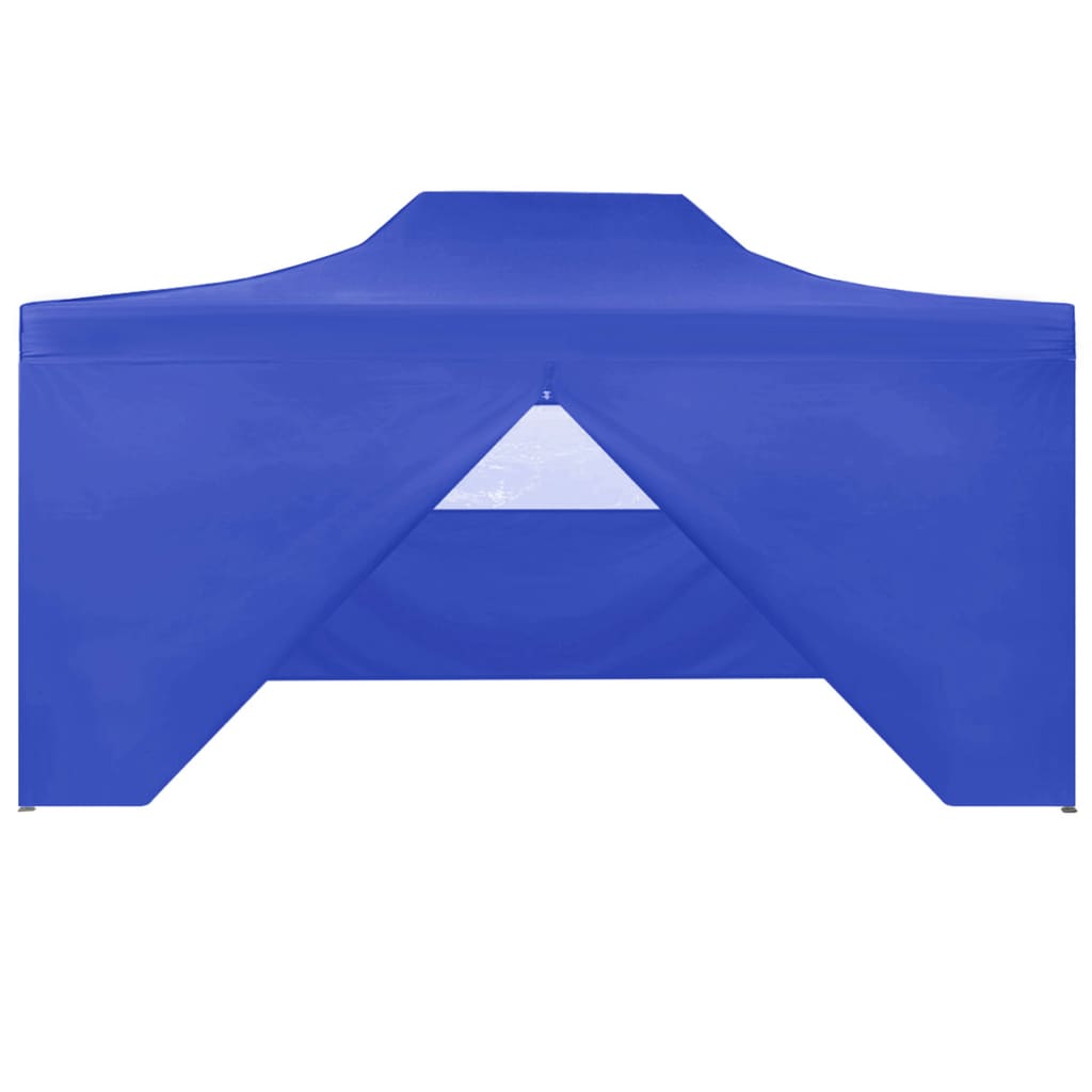 Partytent Met 4 Zijwanden Inklapbaar 3X4 M Staal Blauw