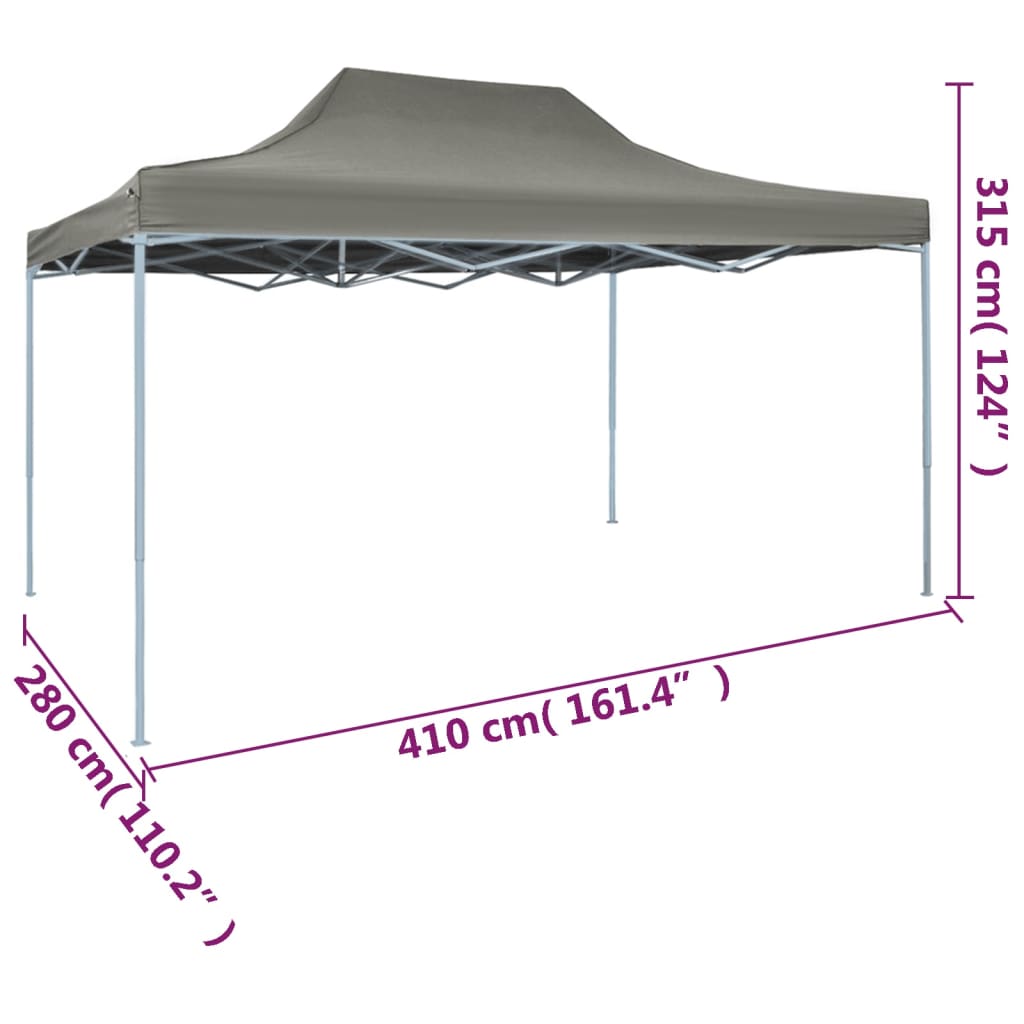 Partytent Inklapbaar 3X4 M Staal Antraciet