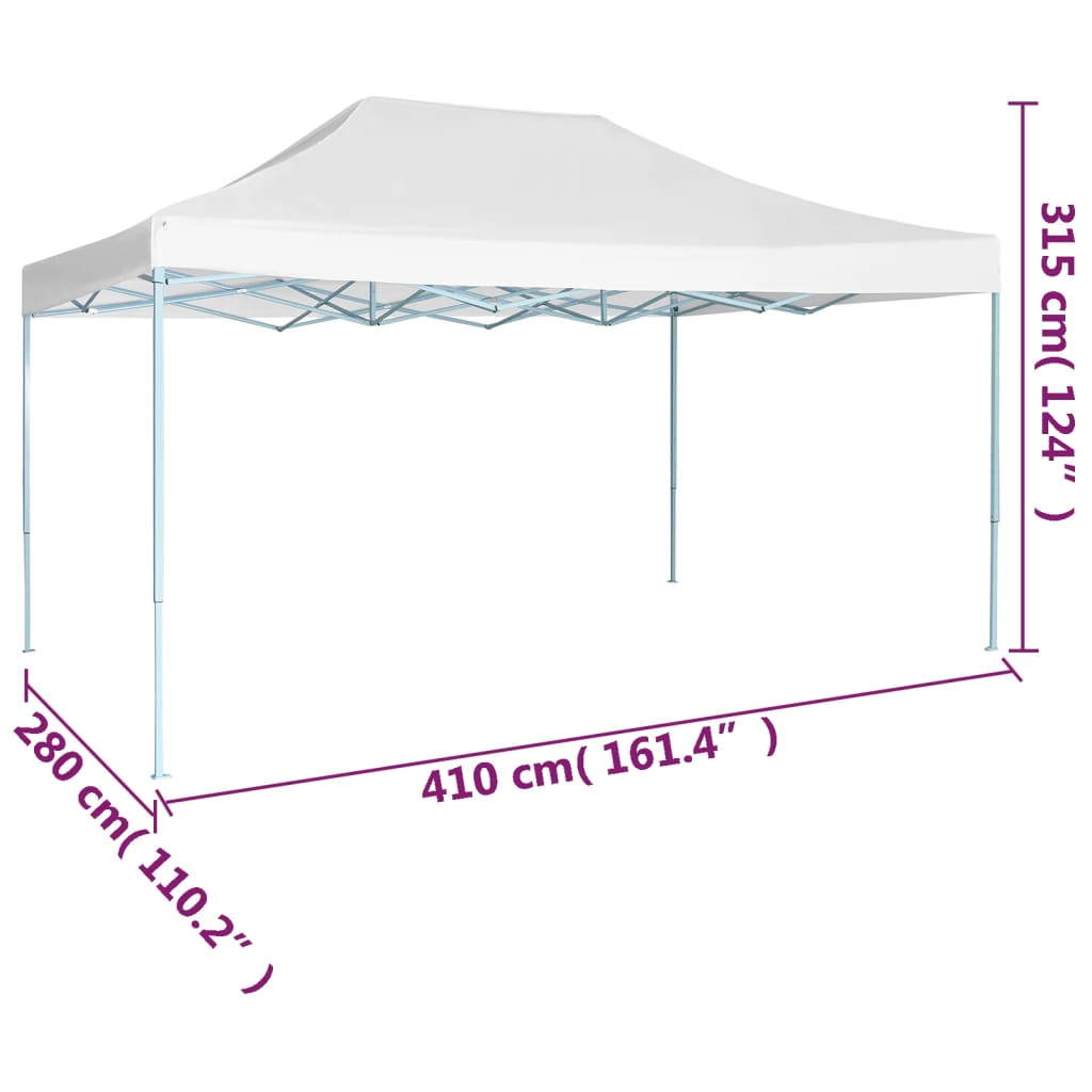 Partytent Inklapbaar 3X4 M Staal Wit