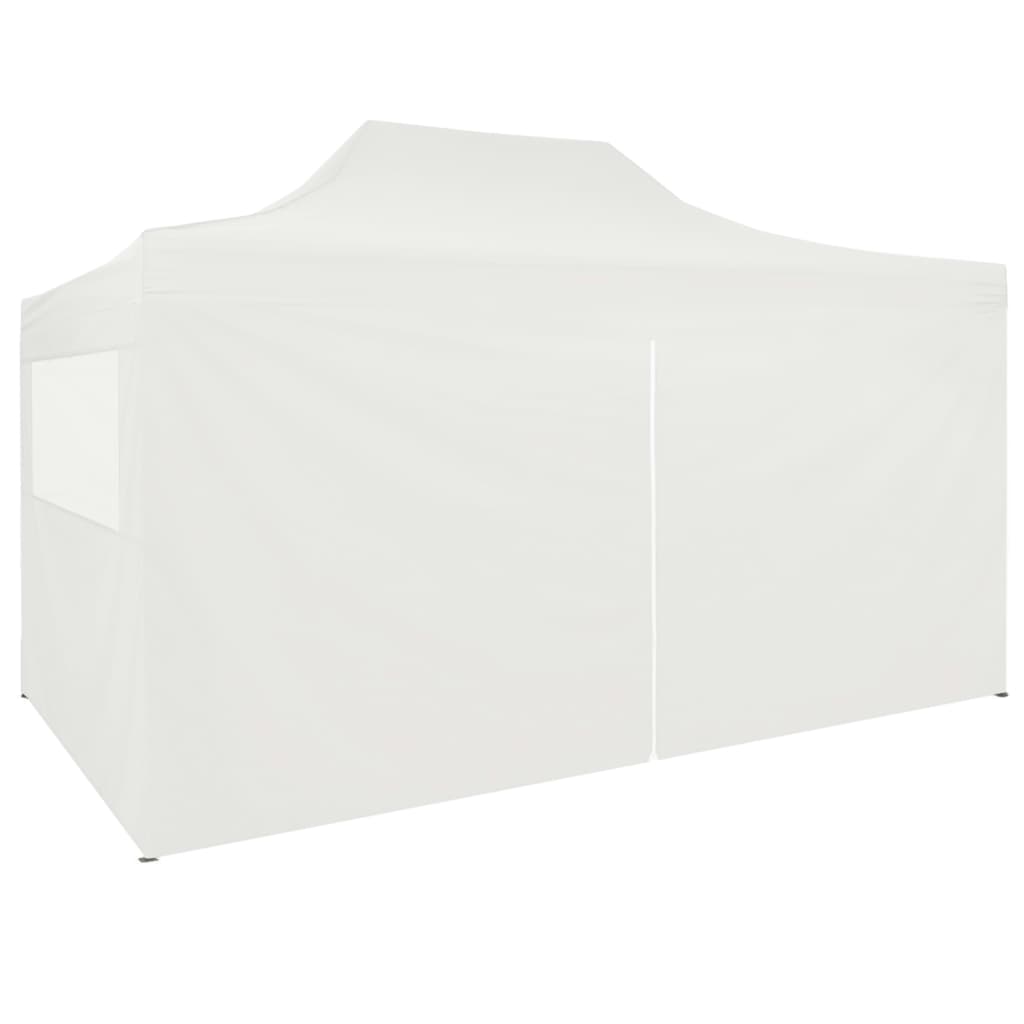 Partytent Met 4 Zijwanden Inklapbaar 3X4 M Staal Wit steel white