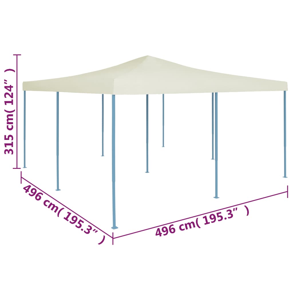 Prieel Inklapbaar 5X5 M Crème