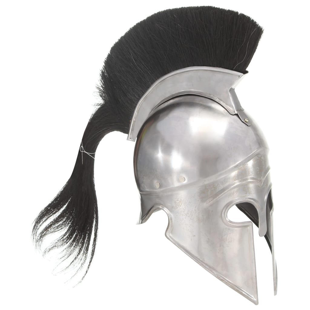 Soldatenhelm Grieks Replica Larp Staal Zilverkleurig model 20