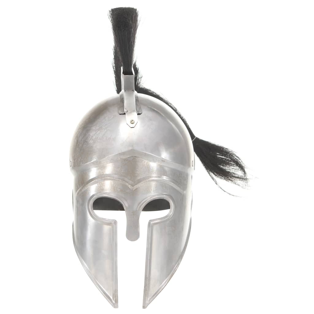 Soldatenhelm Grieks Replica Larp Staal Zilverkleurig model 20