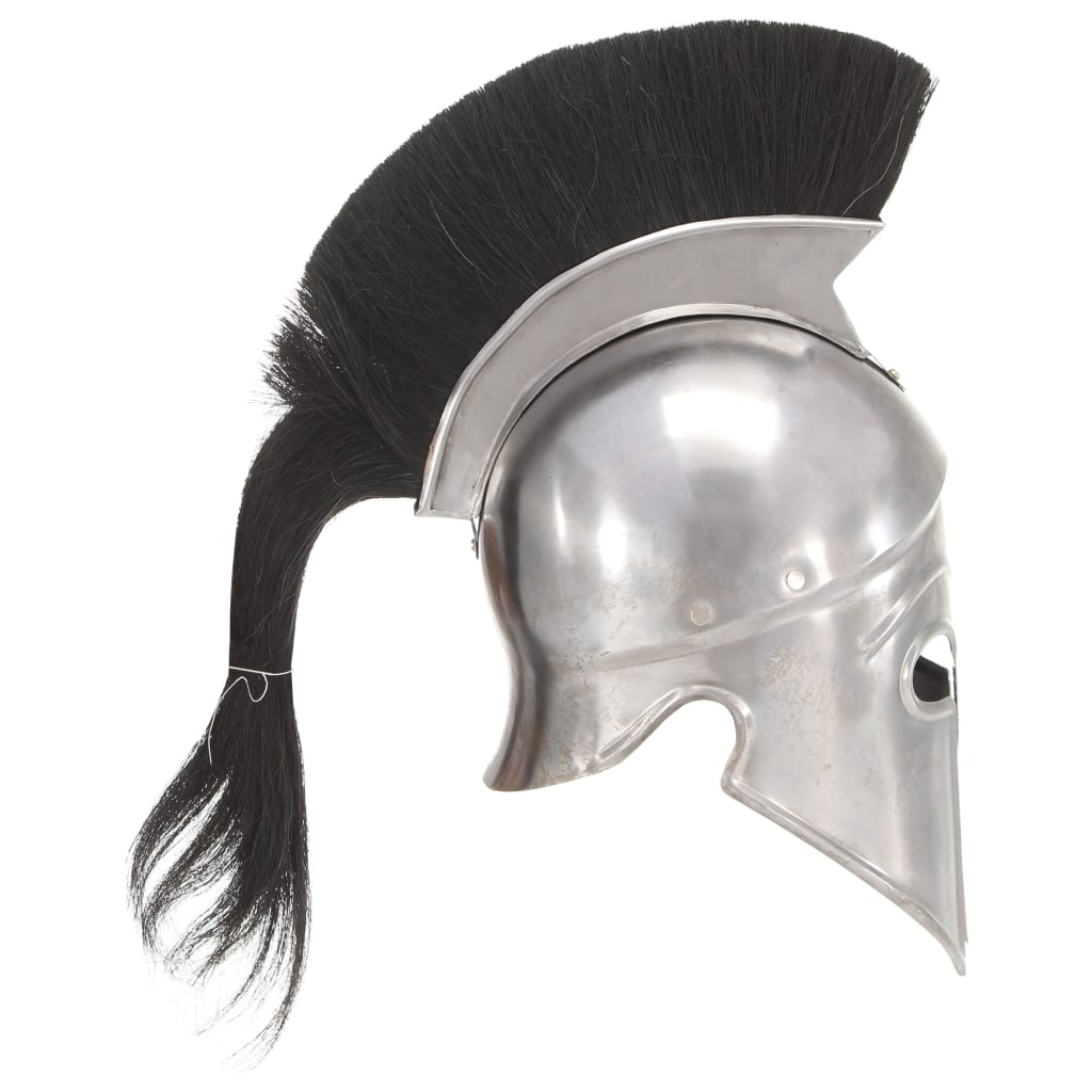 Soldatenhelm Grieks Replica Larp Staal Zilverkleurig model 20