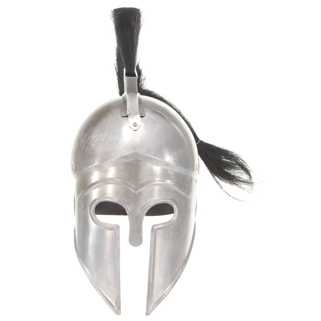 Soldatenhelm Grieks Replica Larp Staal Zilverkleurig model 20