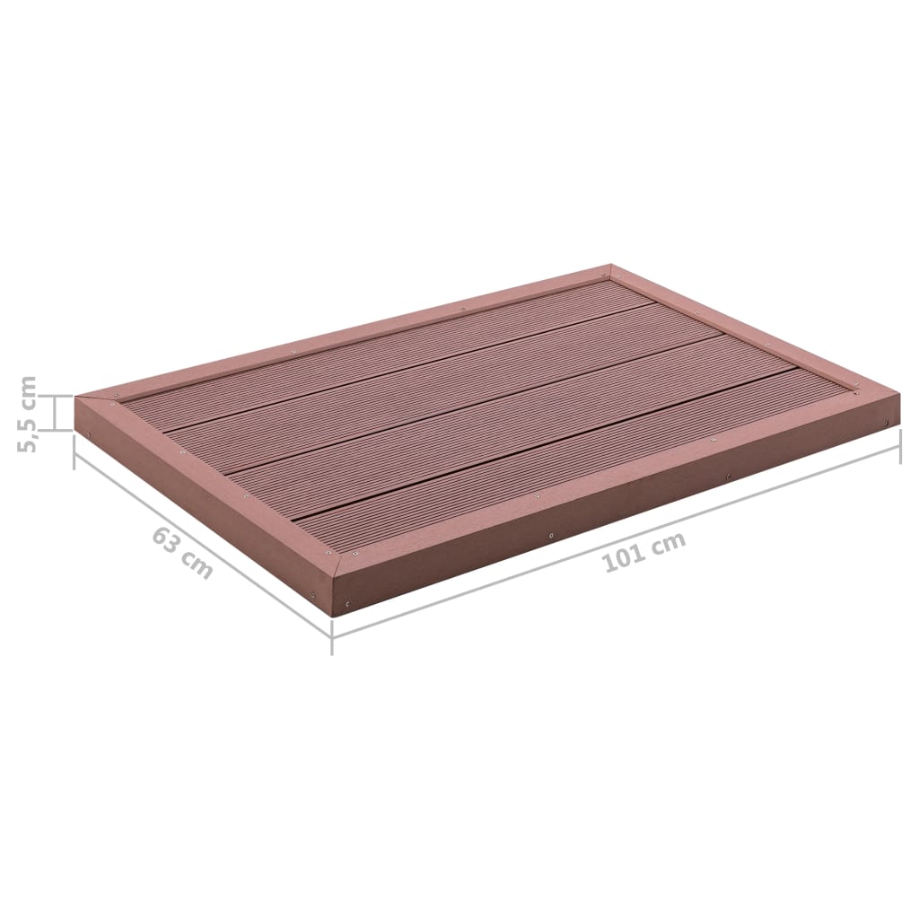 Vloerelement Voor Solardouche 0X63X5,5 Cm Hkc Bruin