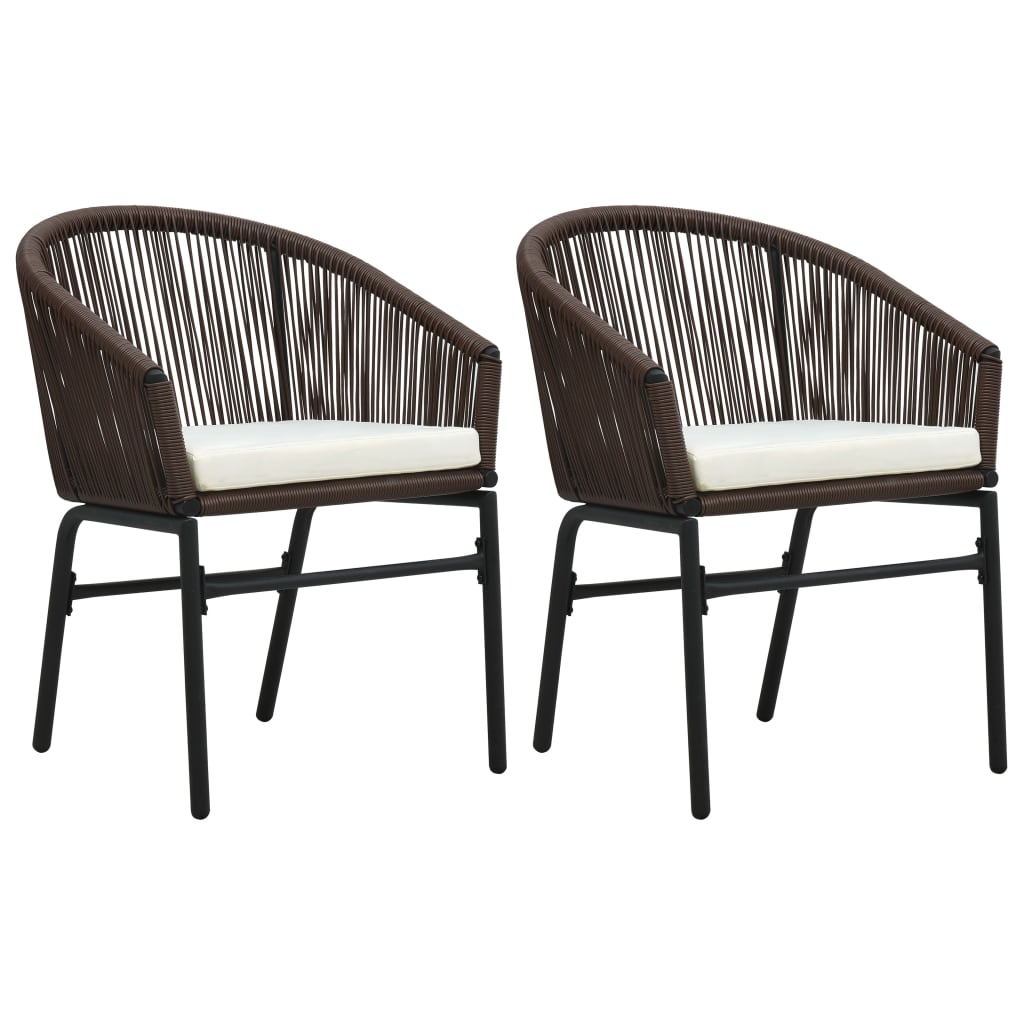Tuinstoelen Pe-Rattan Bruin