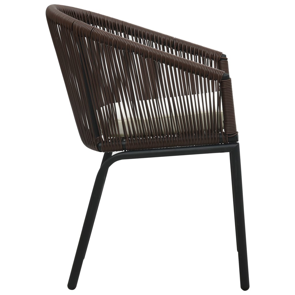 Tuinstoelen Pe-Rattan Bruin