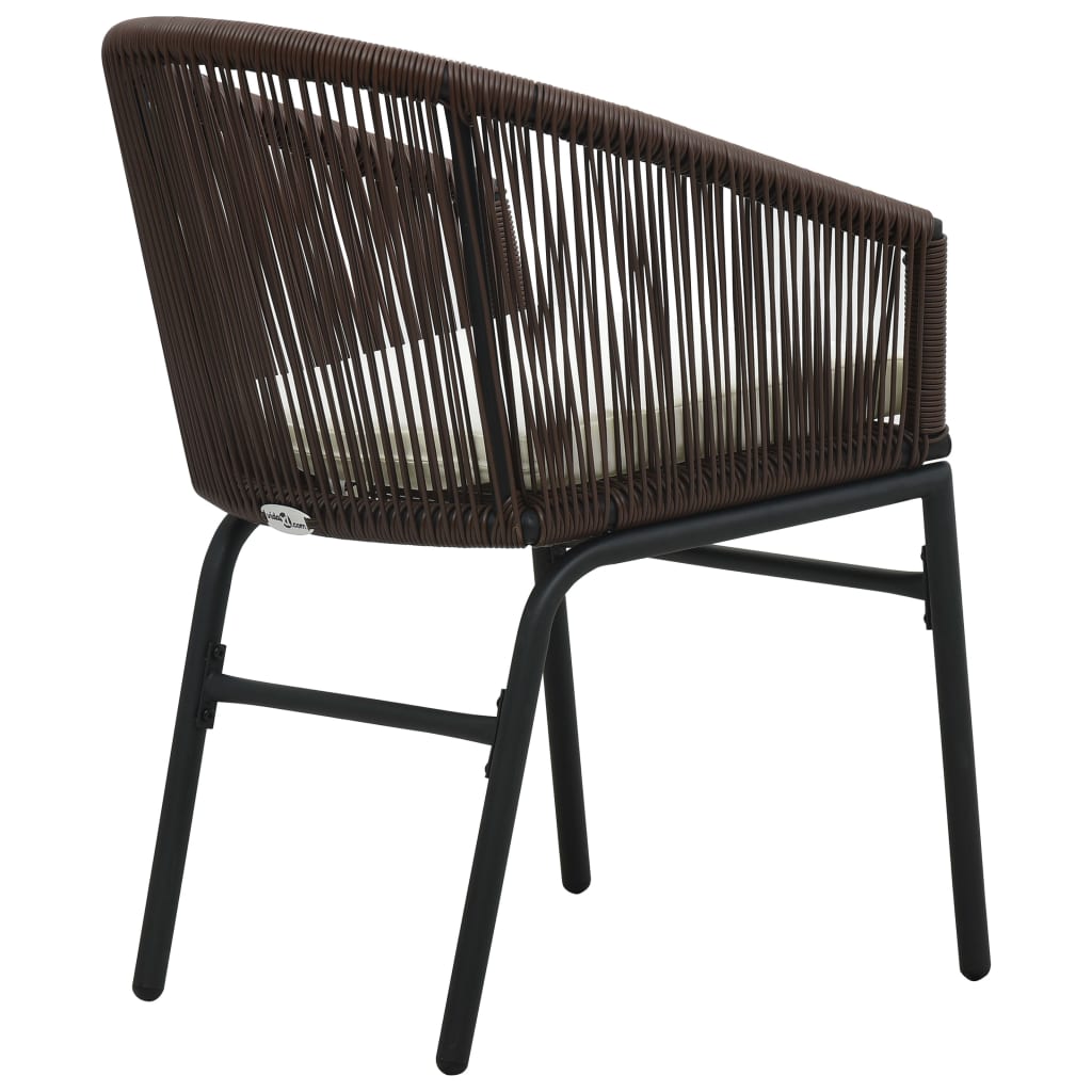 Tuinstoelen Pe-Rattan Bruin