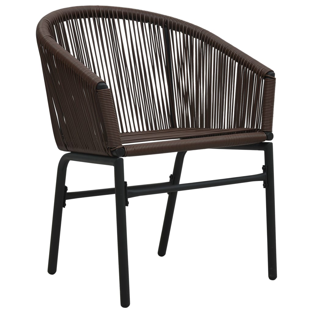 Tuinstoelen Pe-Rattan Bruin