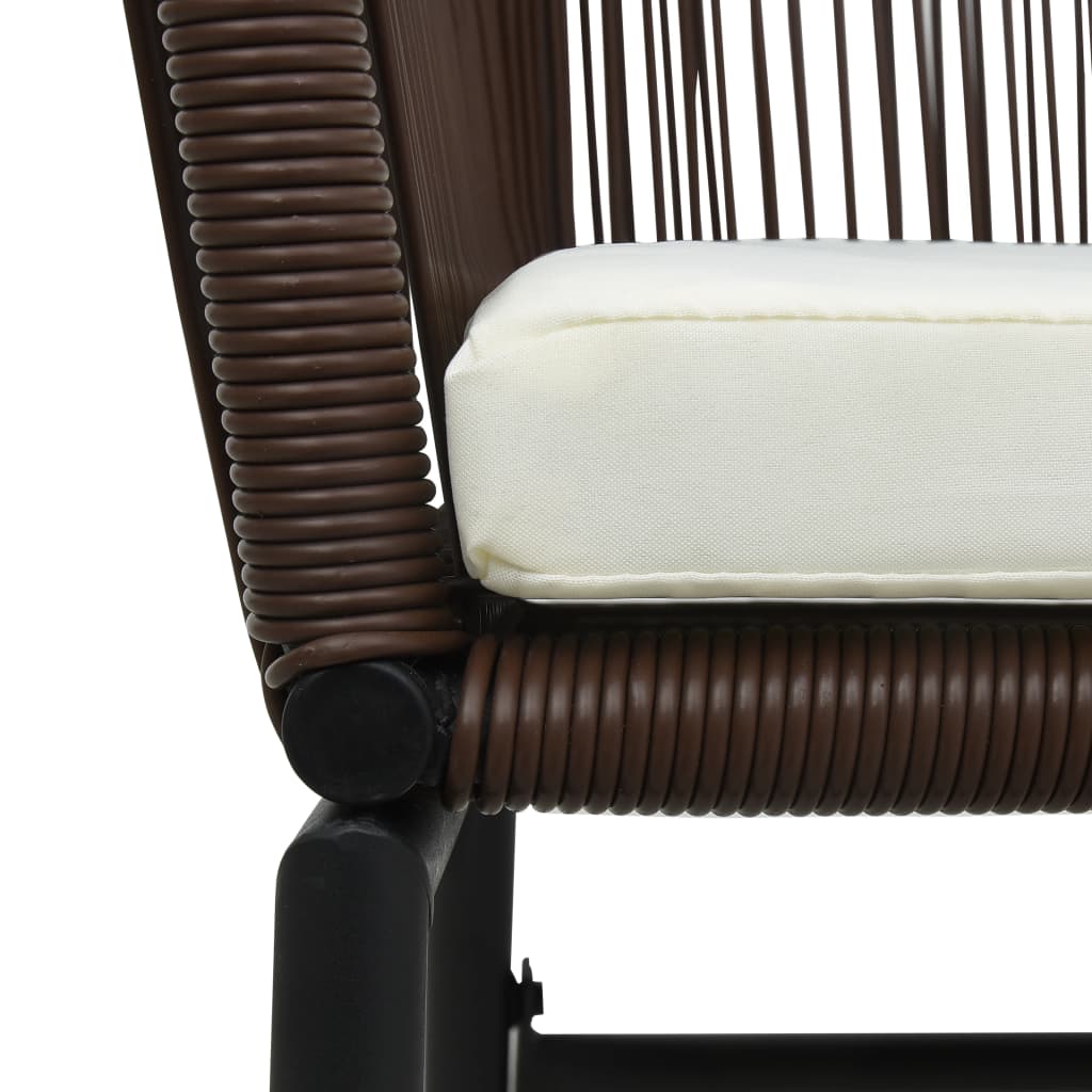 Tuinstoelen Pe-Rattan Bruin
