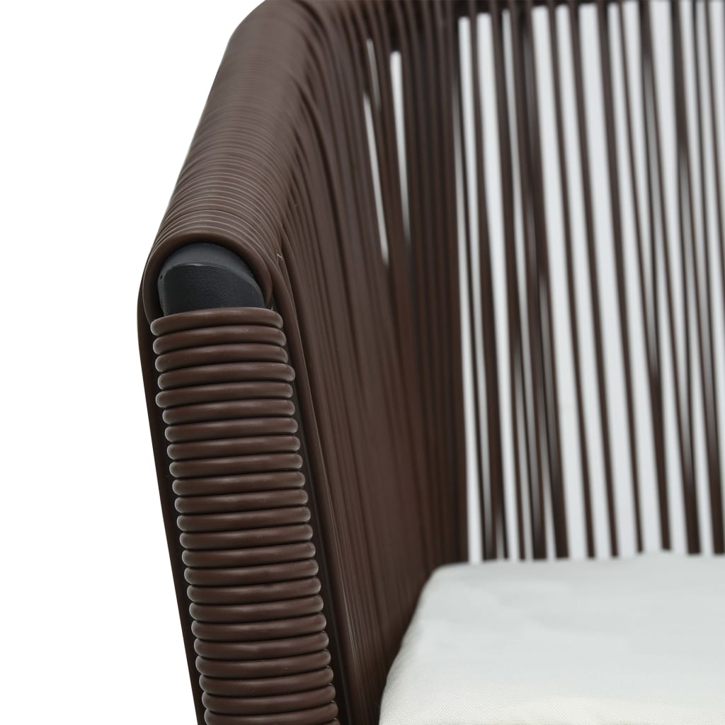 Tuinstoelen Pe-Rattan Bruin