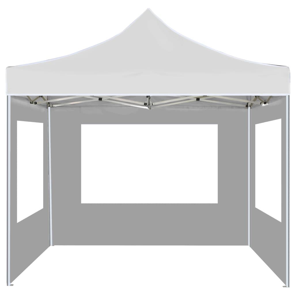 Partytent inklapbaar met wanden 2x2 m aluminium wit