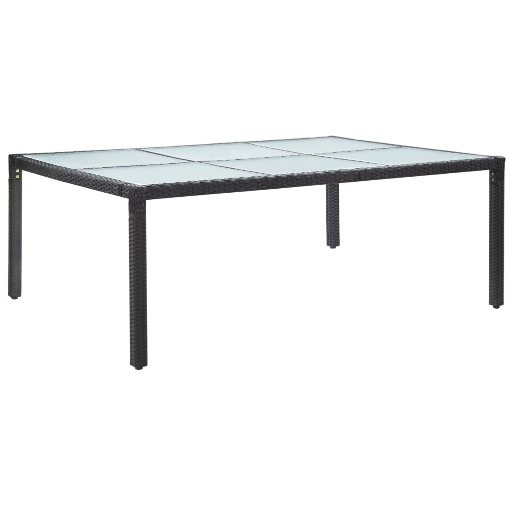 Tuintafel 200X150X74 Cm Poly Rattan Zwart