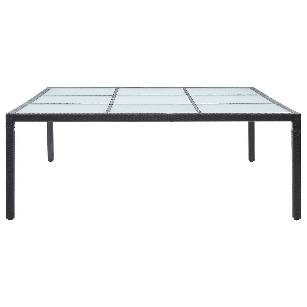 Tuintafel 200X200X74 Cm Poly Rattan Zwart 1