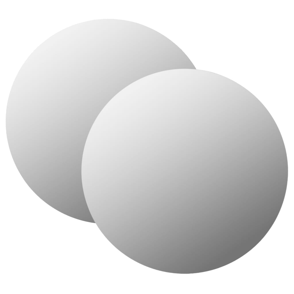 Wandspiegels 2 st rond 50 cm glas