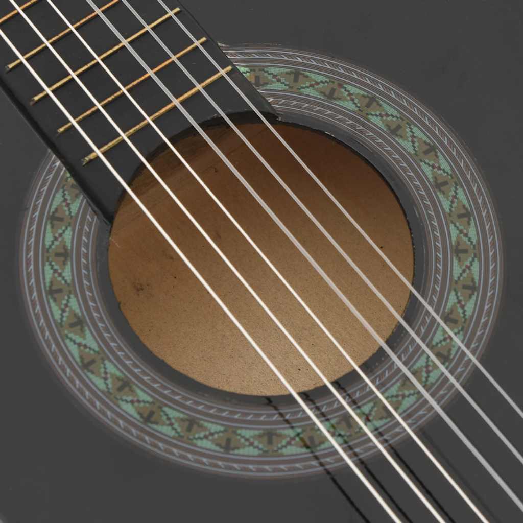8-delige Gitaarset klassiek beginner 1/2 34&quot; zwart