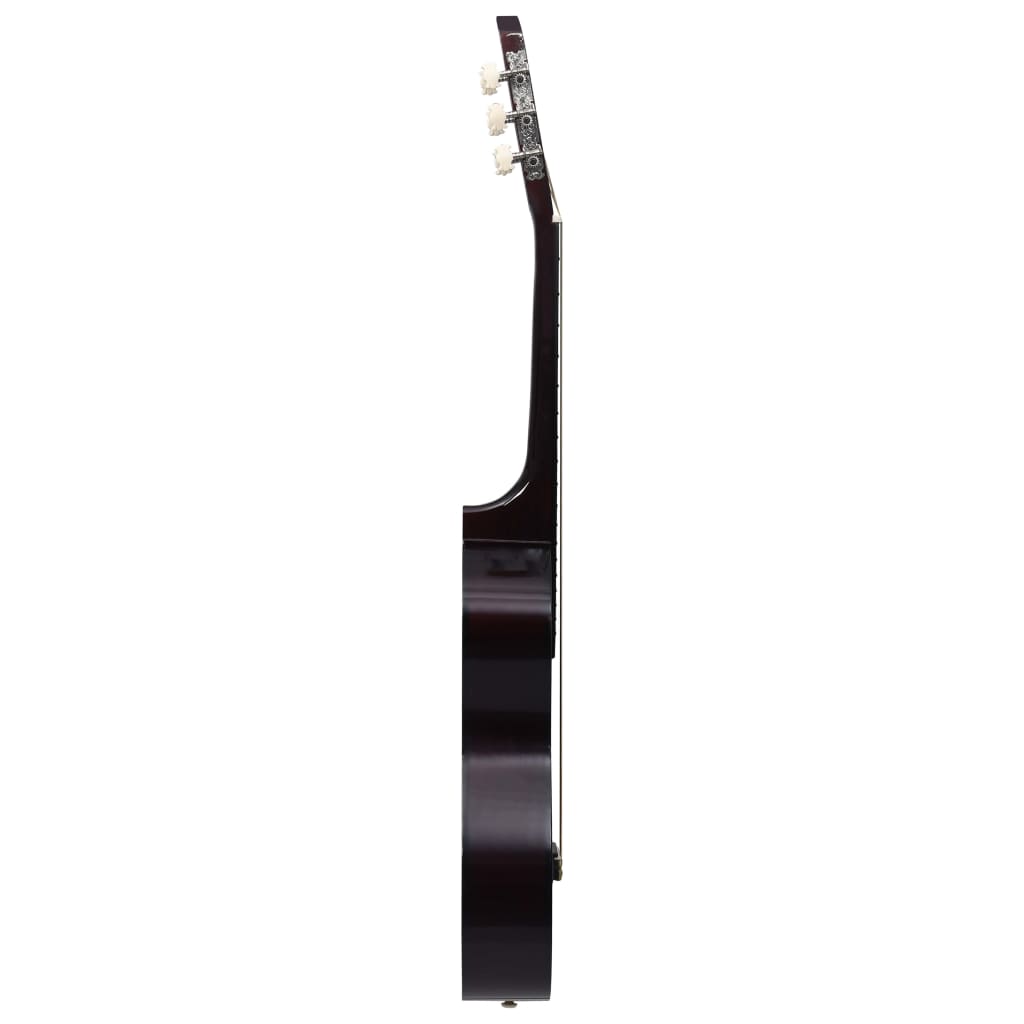 Gitaar Klassiek Beginner Kinderen 1/2 34&quot; Lindenhout Donkerbruin