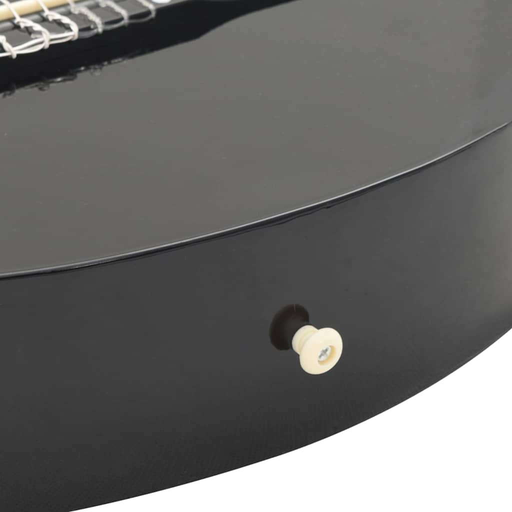 Gitaar cutaway met 6 snaren western klassiek 38&quot; zwart