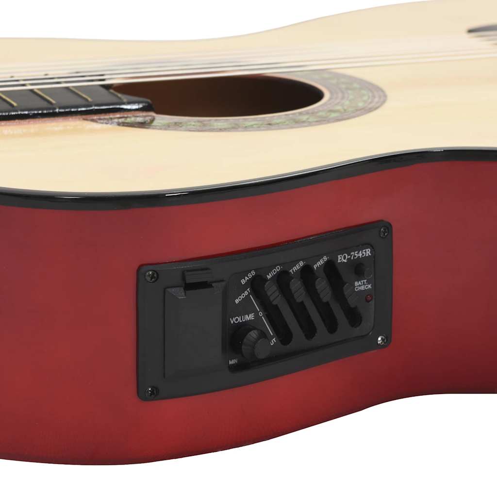 Gitaar cutaway met equalizer 6 snaren western klassiek