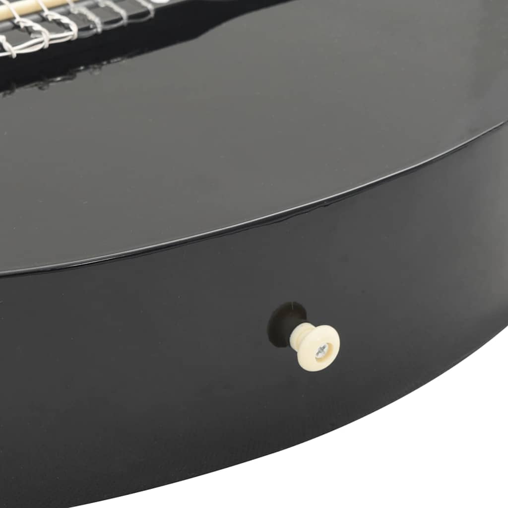 12-delige Gitaarset met equalizer en 6 snaren western zwart