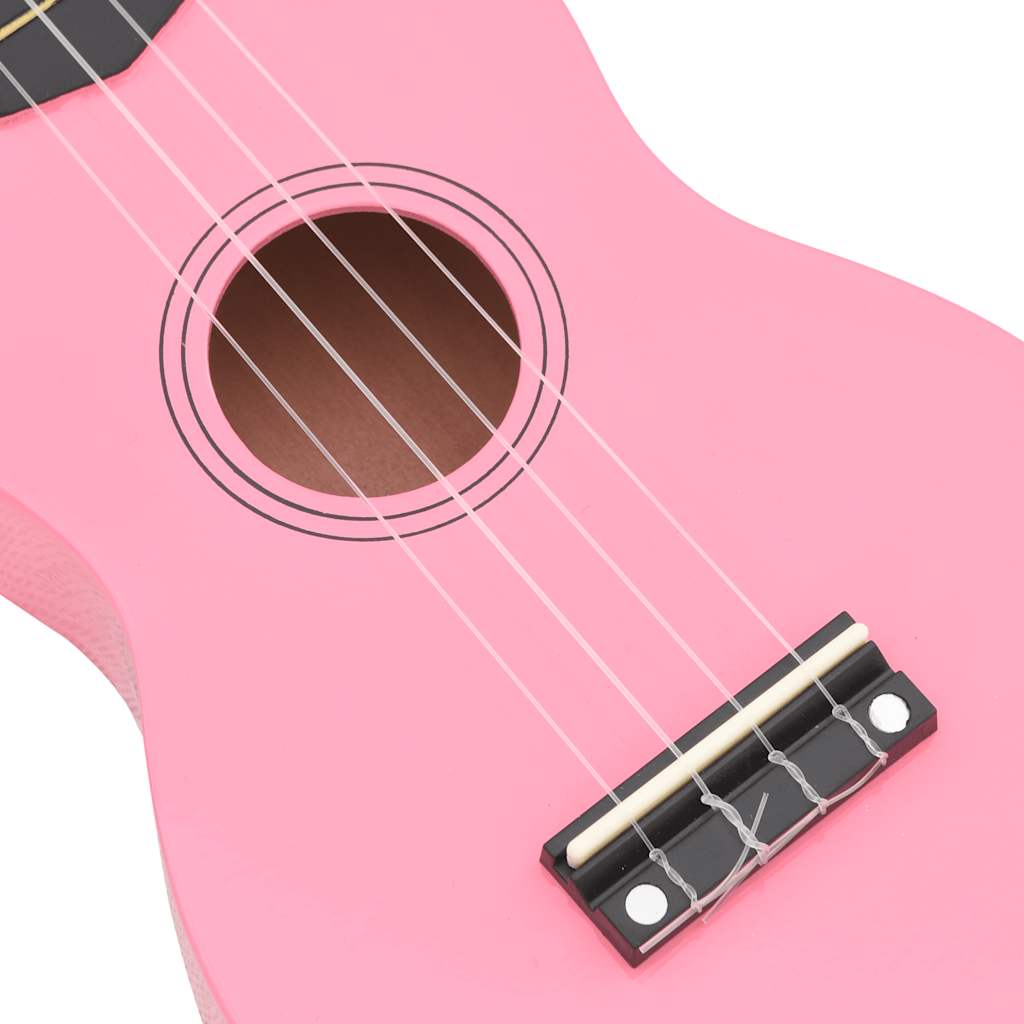 Ukuleleset met tas voor kinderen sopraan 21'' roze