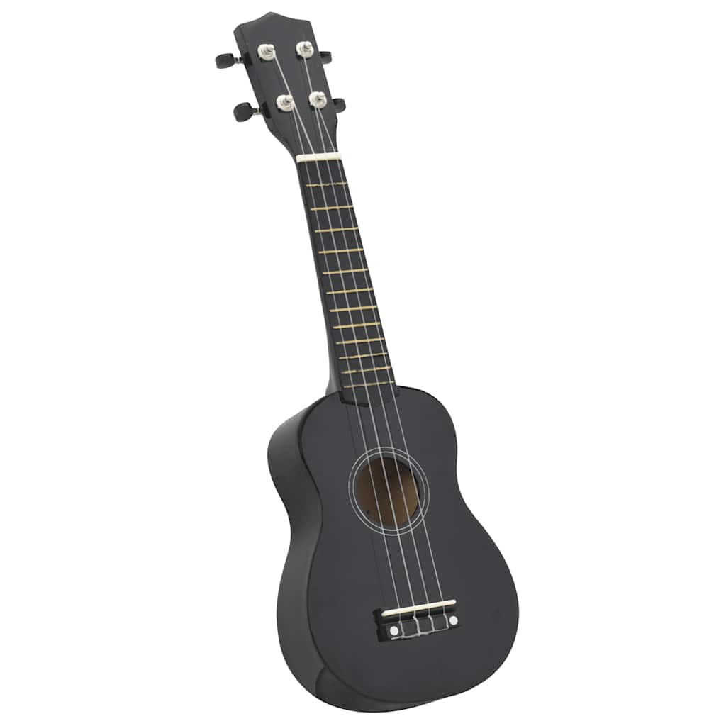 Ukuleleset met tas voor kinderen sopraan 23'' zwart