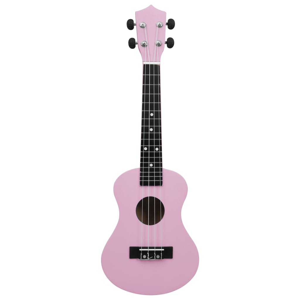 Ukuleleset met tas voor kinderen sopraan 23'' roze