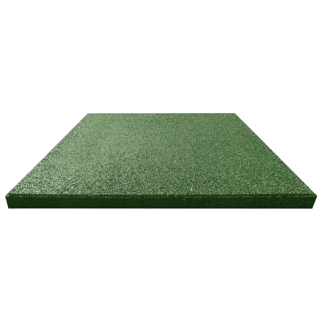 Valtegels 12 st 50x50x3 cm rubber groen
