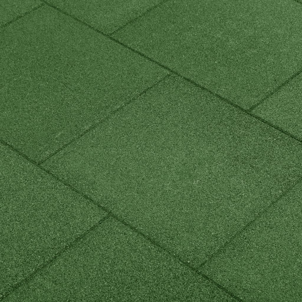 Valtegels 24 st 50x50x3 cm rubber groen