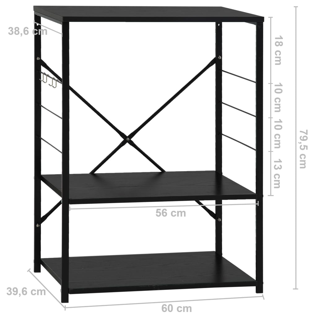 Magnetronkast 60X39,6X79,5 Cm Spaanplaat Zwart