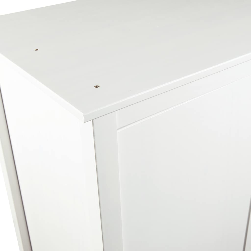 Kledingkast Hill 3 deuren 127x50x170 cm massief grenenhout wit