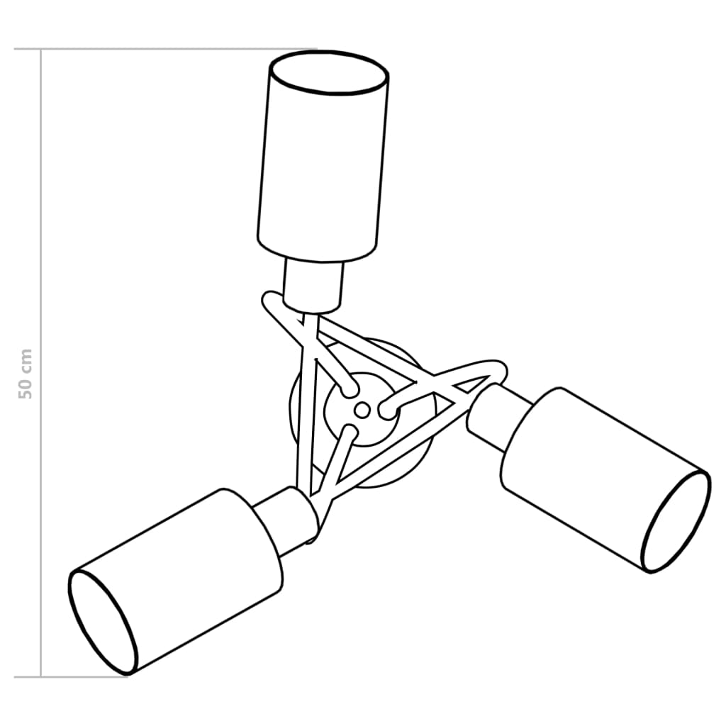 Plafondlamp met keramieke cilindervormige kappen 3xE14 wit