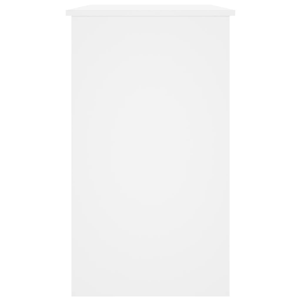 Bureau 90x45x76 cm bewerkt hout wit