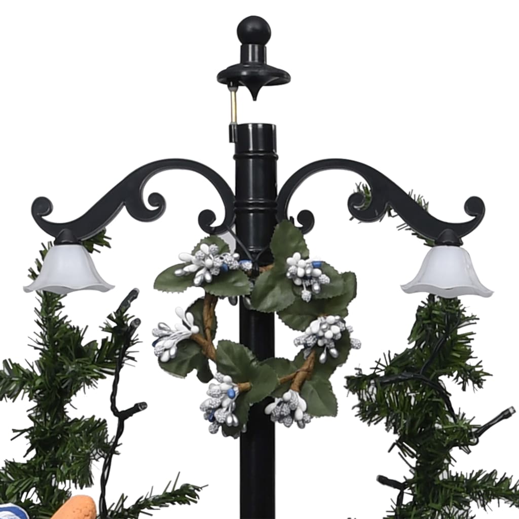 Kerstboom sneeuwend met paraplubasis 75 cm PVC blauw