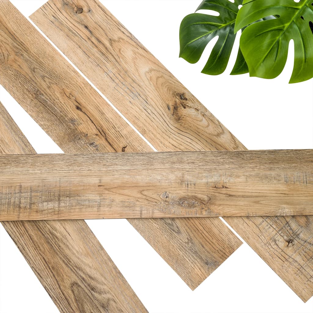 Wallart Planken Hout-Look Gerecycled Eikenhout Vintagebruin 15