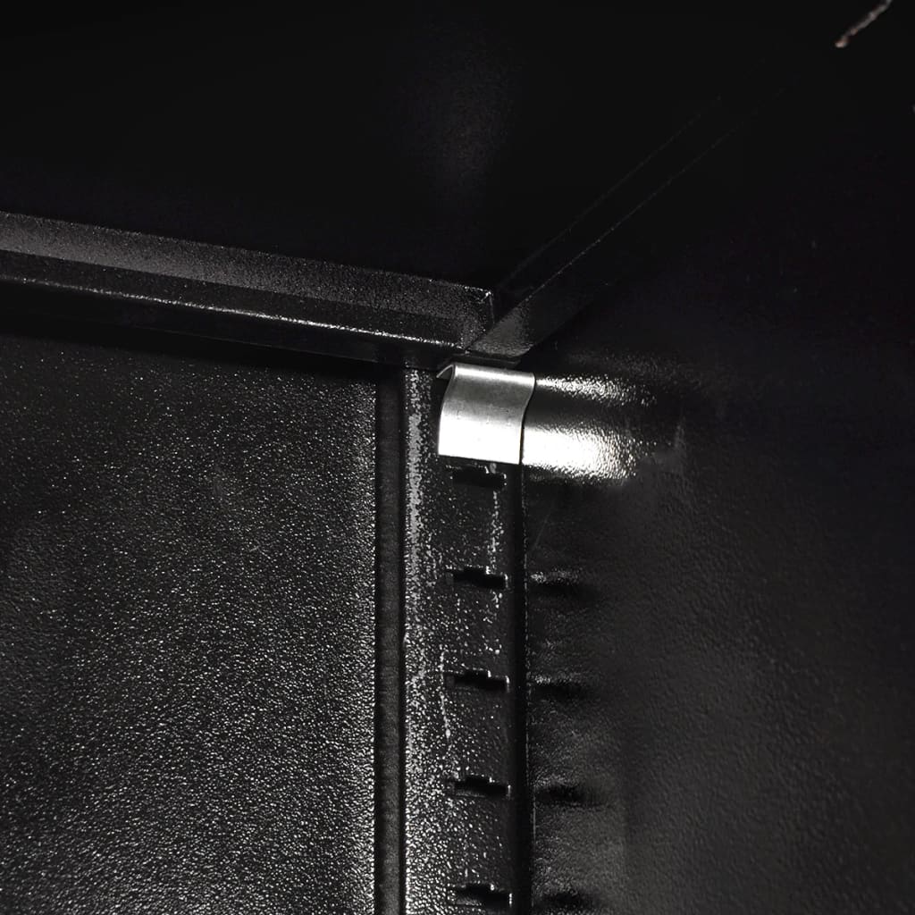 Gereedschapskast met kist 90x40x180 cm staal rood en zwart