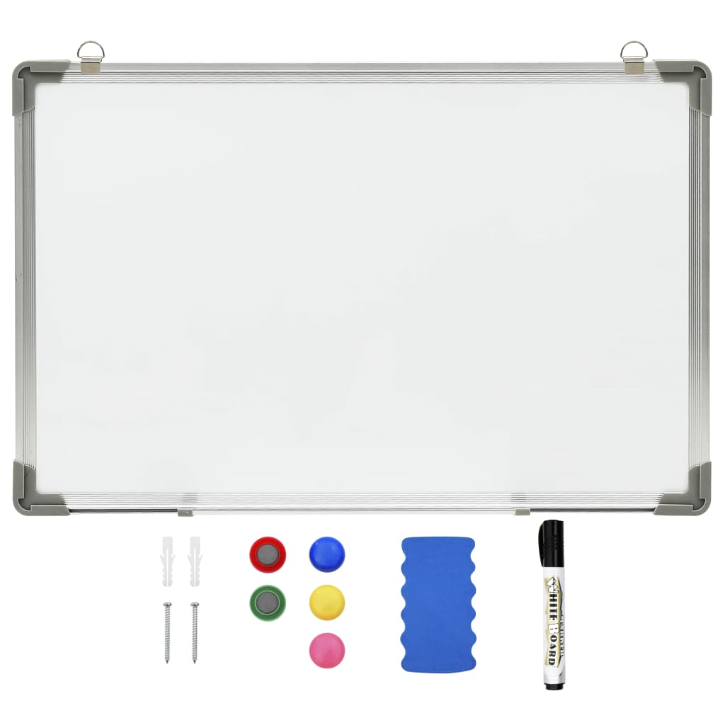 Whiteboard magnetisch 60x40 cm staal wit
