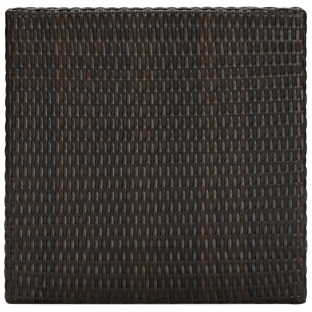 Tuinbartafel 60,5X60,5X0,5 Cm Poly Rattan 60.5 x 60.5 x 110.5 cm Bruin