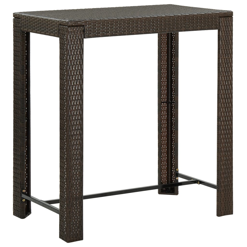 Tuinbartafel 00X60,5X0,5 Cm Poly Rattan 100 x 60.5 x 110.5 cm Bruin