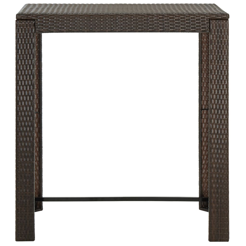 Tuinbartafel 00X60,5X0,5 Cm Poly Rattan 100 x 60.5 x 110.5 cm Bruin