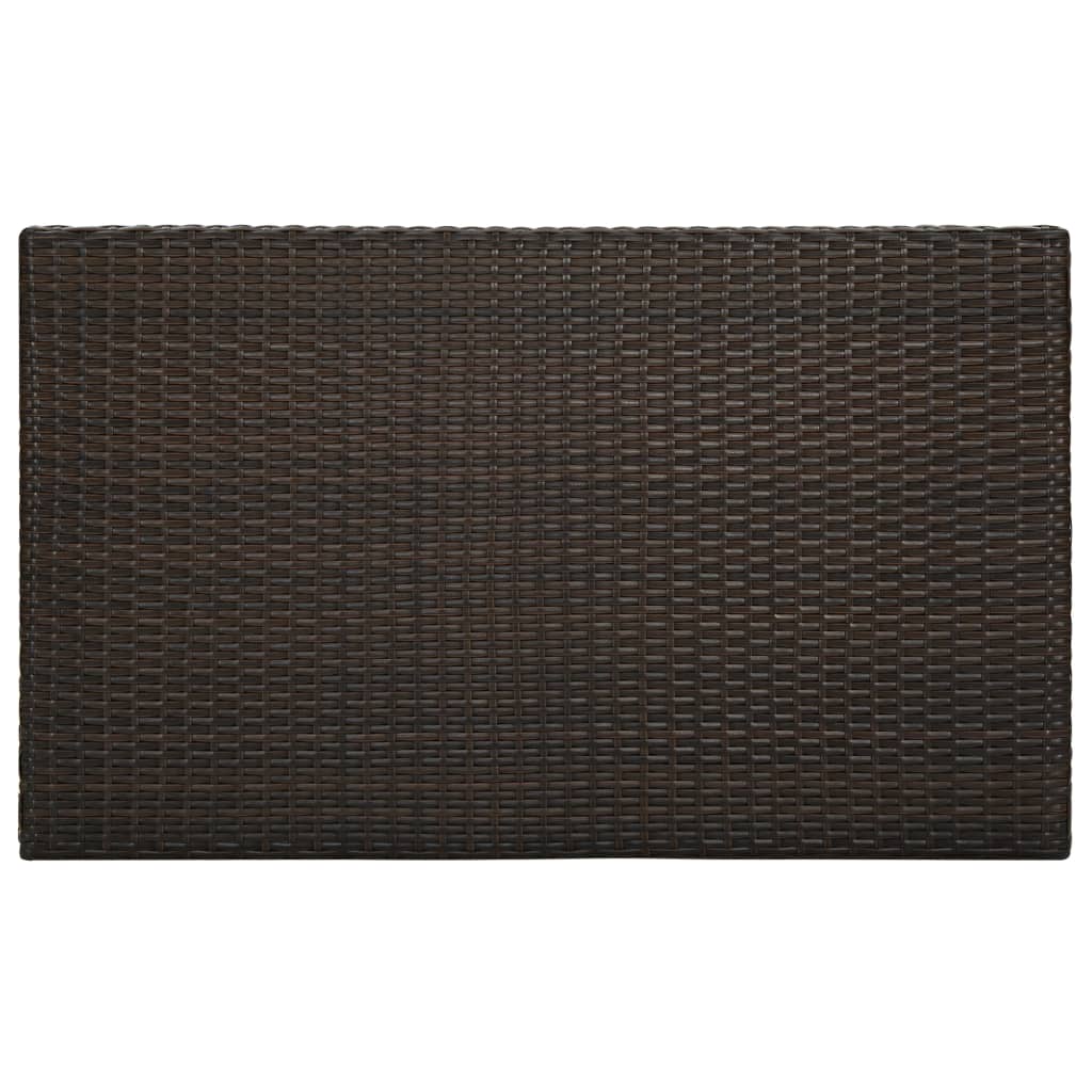 Tuinbartafel 00X60,5X0,5 Cm Poly Rattan 100 x 60.5 x 110.5 cm Bruin