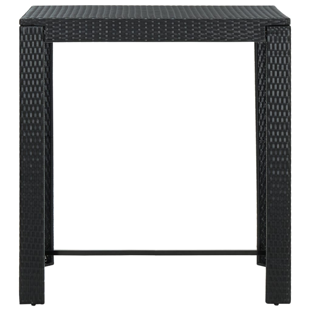 Tuinbartafel 00X60,5X0,5 Cm Poly Rattan 100 x 60.5 x 110.5 cm Zwart