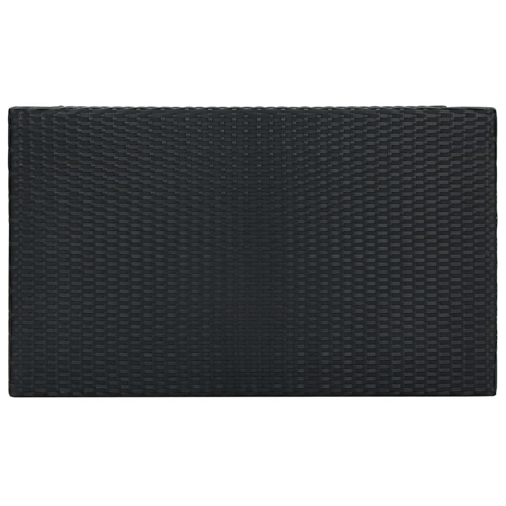 Tuinbartafel 00X60,5X0,5 Cm Poly Rattan 100 x 60.5 x 110.5 cm Zwart