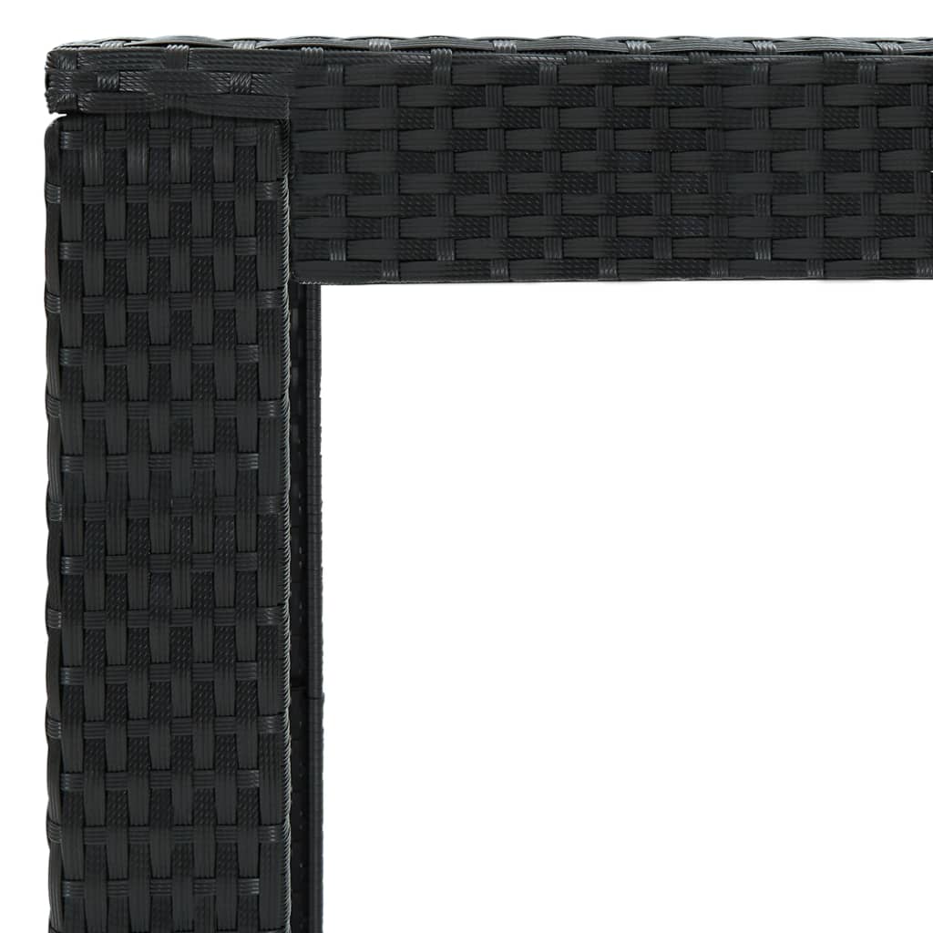 Tuinbartafel 00X60,5X0,5 Cm Poly Rattan 100 x 60.5 x 110.5 cm Zwart