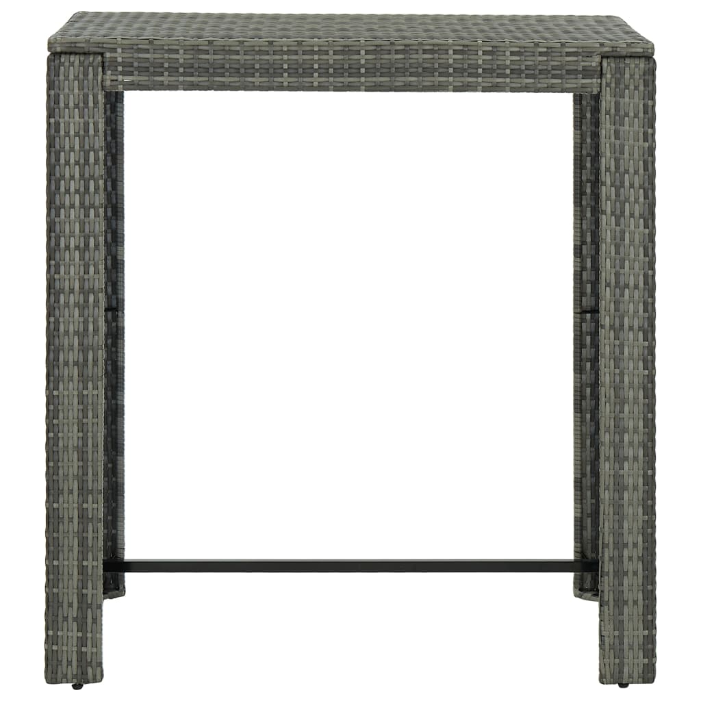 Tuinbartafel 00X60,5X0,5 Cm Poly Rattan 100 x 60.5 x 110.5 cm Grijs