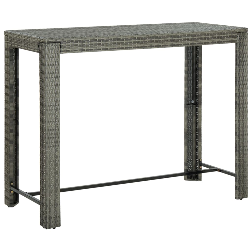 Tuinbartafel 40,5X60,5X0,5 Cm Poly Rattan 140.5 x 60.5 x 110.5 cm Grijs