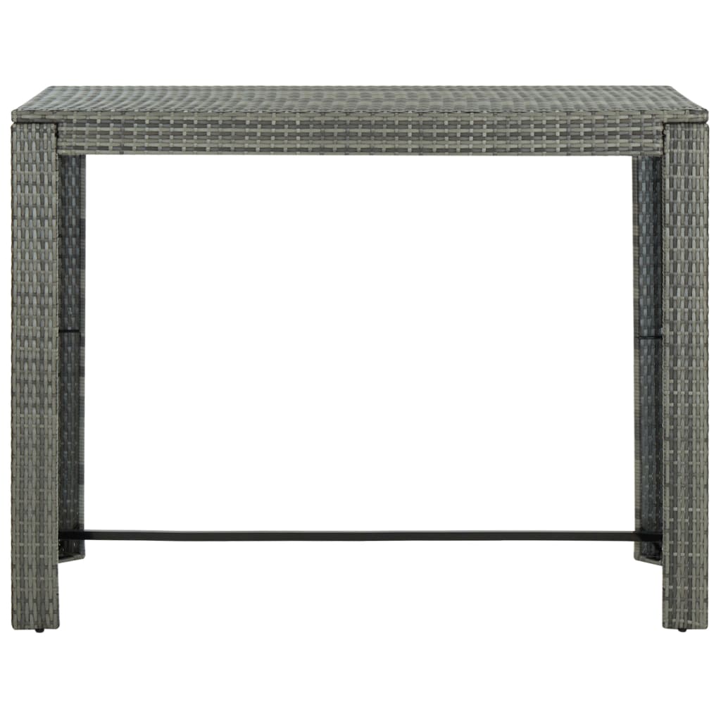 Tuinbartafel 40,5X60,5X0,5 Cm Poly Rattan 140.5 x 60.5 x 110.5 cm Grijs